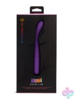 Nu Sensuelle Chloe Nubii warming G-spot vibrator in blue and purple on a soft neutral background