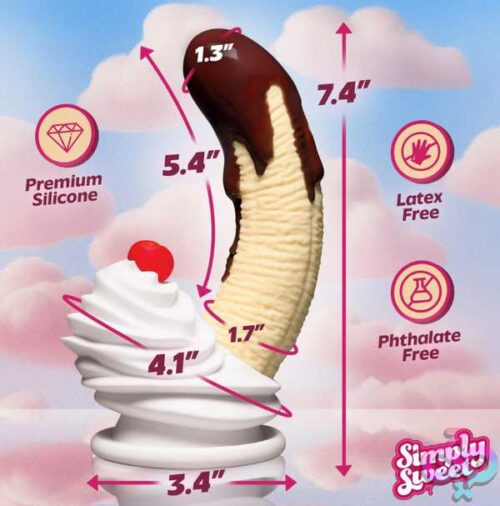 Chocolate Dipped Banana Split Premium Silicone Dildo - Image 3