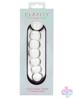 Celestial Orb crystal-clear double-ended borosilicate glass dildo by Creative Conceptions