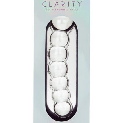 Celestial Orb crystal-clear double-ended borosilicate glass dildo by Creative Conceptions