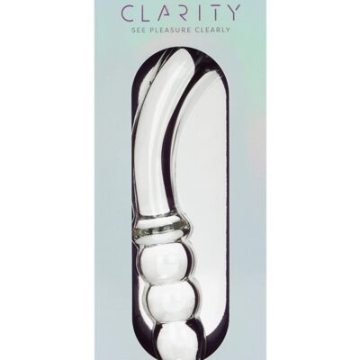 Celestial Zenith double-ended curved clear borosilicate glass dildo by Creative Conceptions