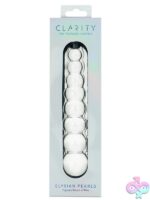 Clear borosilicate glass beaded dildo with graduated bead shaft by Creative Conceptions