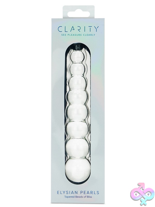 Discreet-Toys-Clarity-Glass-Dildo-Elysian-Pearls-Nu-Cla-14 Clear Borosilicate Glass Beaded Dildo With Graduated Bead Shaft By Creative Conceptions