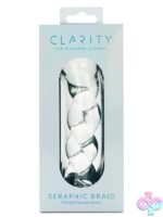 Seraphic Braid spiral clear borosilicate glass dildo by Creative Conceptions