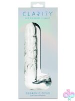 Sculpted clear borosilicate glass dildo with g-spot contours by Creative Conceptions