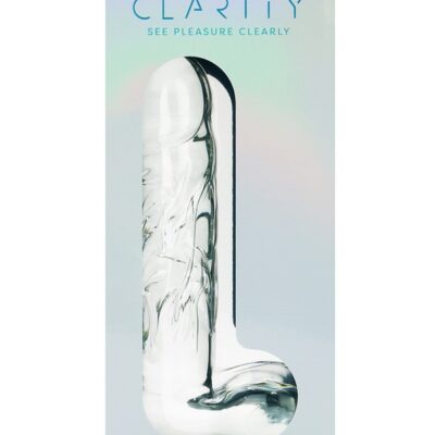 Sculpted clear borosilicate glass dildo with g-spot contours by Creative Conceptions