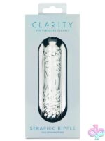 Clear borosilicate glass dildo with wave ridges — Seraphic Ripple by Creative Conceptions