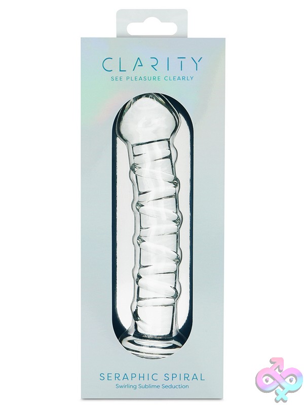 Discreet-Toys-Clarity-Glass-Dildo-Seraphic-Spiral-Nu-Cla-01 Seraphic Spiral Hand-Blown Borosilicate Glass Dildo In Clear With Spiral Texture By Creative Conceptions