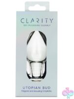 Tapered clear borosilicate glass butt plug by Creative Conceptions — Utopian Bud