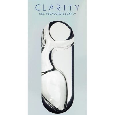 Clarity Utopian Delight clear borosilicate glass anal plug with tapered tip and flared base by Creative Conceptions