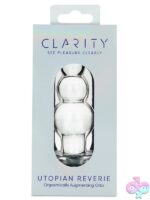 Clarity Glass Utopian Reverie clear borosilicate anal bead toy with contoured beads by Creative Conceptions