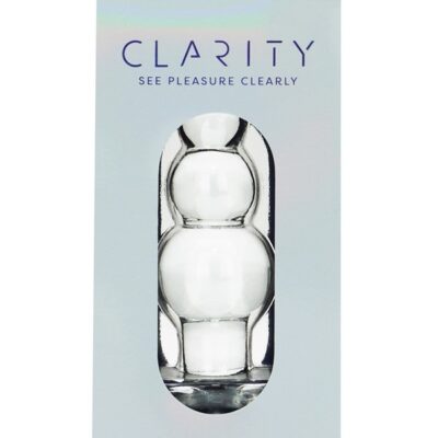 Clarity Glass Utopian Reverie clear borosilicate anal bead toy with contoured beads by Creative Conceptions