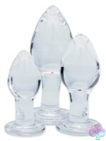 Clarity Glass Dildo Utopian Trinity 3-Piece Plug Set - Image 2