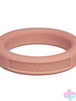 Classic 1.75-inch medium-stretch brown silicone penis ring by Perfect Fit Brand