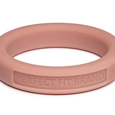 Classic 1.75-inch medium-stretch brown silicone penis ring by Perfect Fit Brand