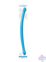 Classix Double Whammy flexible double-ended dildo shown in three colors on a neutral background