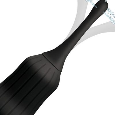 silicone enema bulb with poseable nozzle by XR Brands in black