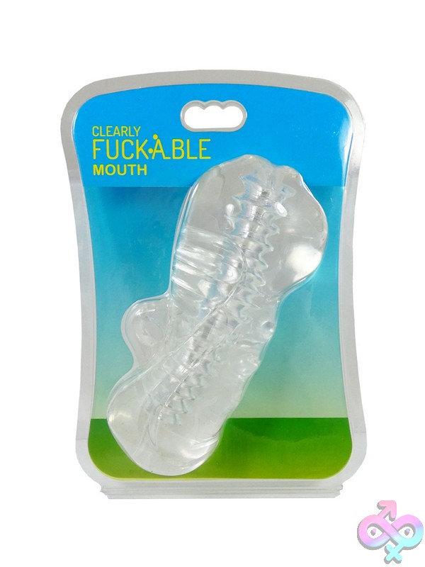 Discreet-Toys-Clearly-Fuckable-Mouth-Masturbator-Nu-Si-60720 Clear Tpe Mouth Masturbator With Textured Interior Channel By Si Novelties