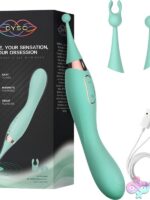 Ergonomic green silicone clitoral vibrator by Dyso