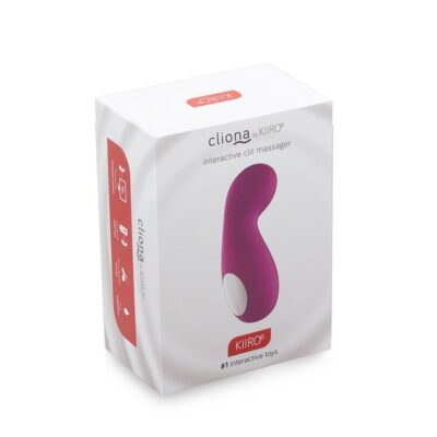 Purple silicone app-controlled clitoral massager by Kiiroo shown against a neutral background