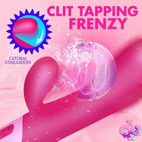 Clit Tapping Vibrating Rabbit - Pink - Image 4
