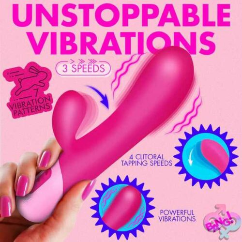 Clit Tapping Vibrating Rabbit - Pink - Image 5