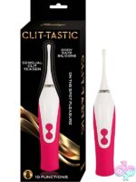 Rose red silicone clitoral vibrator with precision tip by Nasstoys