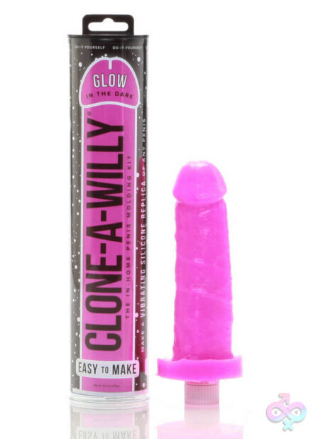 Clone a Willy Glow-in-the-Dark Kit blue vibrating silicone casting kit by Clone-a-Willy