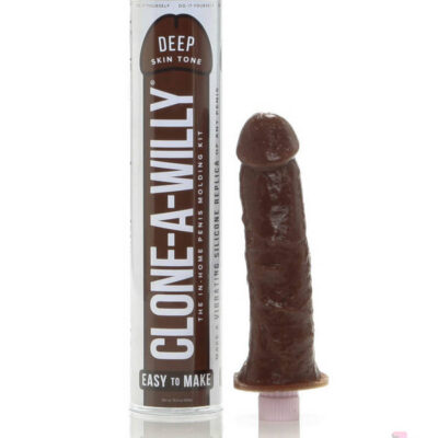 Clone a Willy Kit Deep Skin Tone vibrating silicone DIY molding kit by Clone-a-Willy