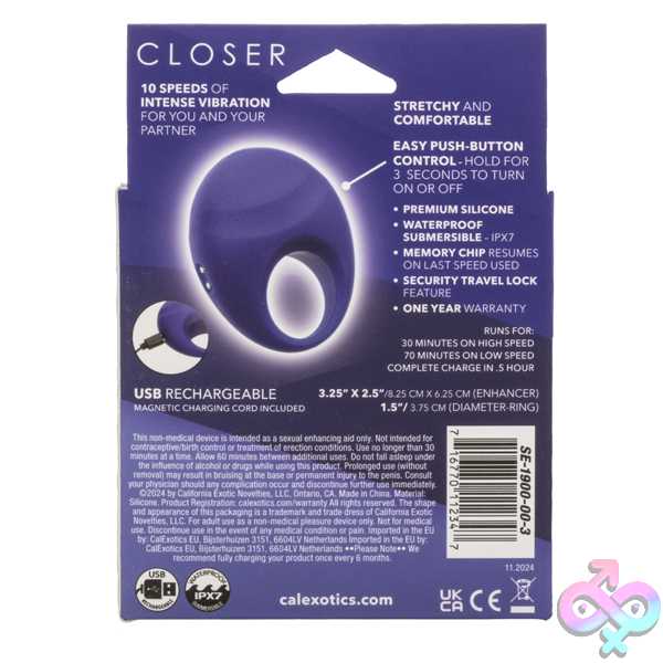 Discreet-Toys-Closer-Intimate-Rechargeable-Ring-Embrace-Purple-Se1900003 Closer Intimate Rechargeable Ring Embrace - Purple - Image 1