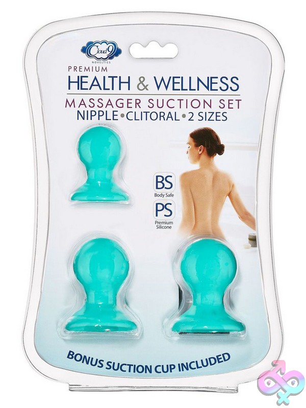 Discreet-Toys-Cloud-9-Health-Wellness-Nipple-Clitoral-Suction-Kit-Teal-Nu-Wtc916 Teal Nipple And Clitoral Suction Kit With Multiple Cups By Cloud 9