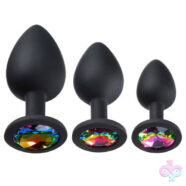 Cloud 9 Novelties Sex Toys - Cloud 9 Novelties Gems Silicone Anal Plug - Includes Small, Med & Large Size