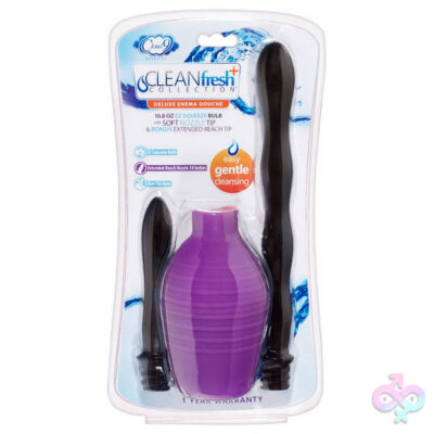 Deluxe Anal Enema Douche Kit 10.8 Oz EZ Squeeze Bulb by Cloud 9 Novelties — purple, phthalate-free