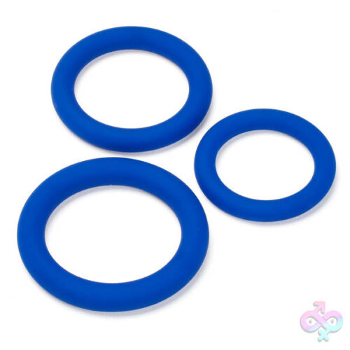 Cloud 9 Novelties Sex Toys - Pro Sensual Silicone Cock Ring 3 Pack - Blue