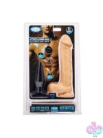 Beige 8-inch dong, anal plug, cock rings and travel pouch starter kit by Cloud 9 Novelties