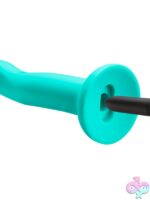 Cloud 9 Pro Sensual Ergo Super Flexi II – Teal Silicone Dong with Rechargeable Bullet - Image 3