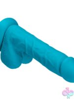 Cloud 9 Pro Sensual Vibrant Colors 7'' Silicone Dildo – Blue - Image 3