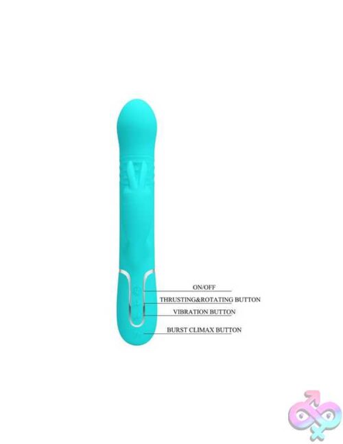 Coale Rabbit Vibrator Pearls - Turquoise - Image 4