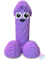 Bachelorette Party Puzzle — Cock Blocks Bricked Up by Little Genie, purple ABS plastic 3265-piece 3D penis puzzle