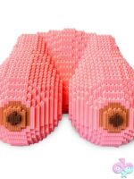 Funny 3D Puzzle Gift Cock Blocks Rack & Stack by Little Genie — pink 3,382-piece sculptural boob puzzle
