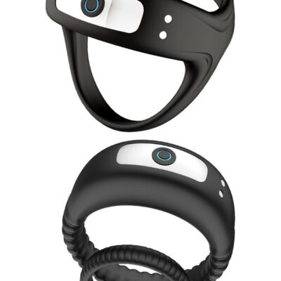 Vibrating Couples Ring Kit Cockpower Dual Power Kit by Nasstoys in black