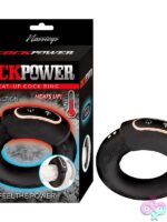 Warming vibrating cock ring in black body-safe silicone by Nasstoys