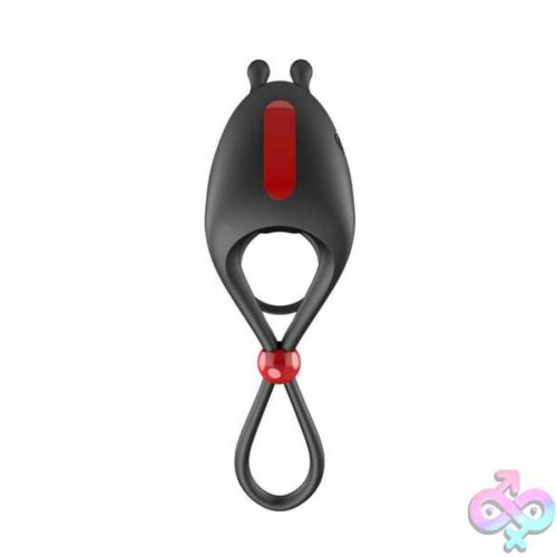 Cockpower Remote Control Cockring And Ball Cinch - Black - Image 4