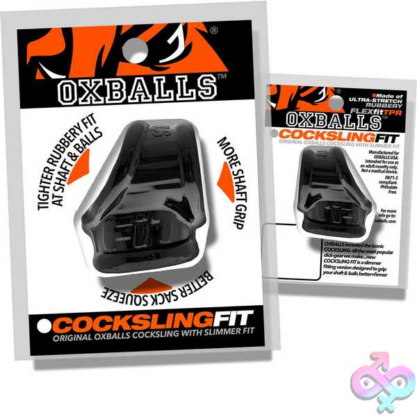 Discreet-Toys-Cocksling-Fit-Sling-Black-Ox-3209-Blk Cocksling Fit Sling - Image 1