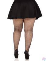 Colby Rhinestone Fishnet Tights - Image 3