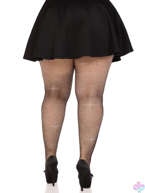 Colby Rhinestone Fishnet Tights - Image 3