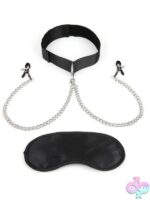 Collar & Nipple Clamps with Blindfold - Image 2