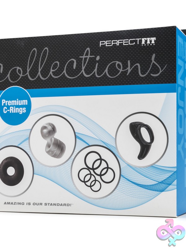 Discreet-Toys-Collections-Premium-C-Rings-Nu-Pfb-Pk-02 Four-Piece Premium Silicone Cock Ring Collection In Black By Perfect Fit Brand
