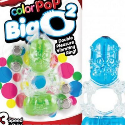 Clear stretchy vibrating couples ring with multi-speed motor by Screaming O