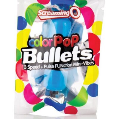 Smooth blue bullet vibrator with rounded tip by Screaming O